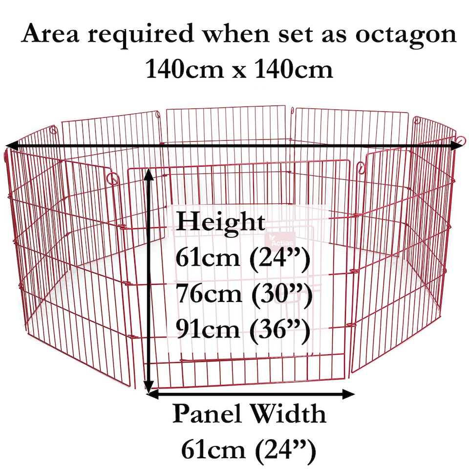 image 1 of Actiaspet Pink Metal Drop Pin Play Pen Available in 4 Different Sizes (Pink, Large, 8)