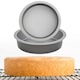 image 1 of 3 x Deep Baking Pan 23cm Sandwich Tin with Loose Base Freezer & Dishwasher Safe Grey