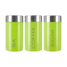 Maison by Premier Lime Green Enamel Tea Coffee & Sugar Set