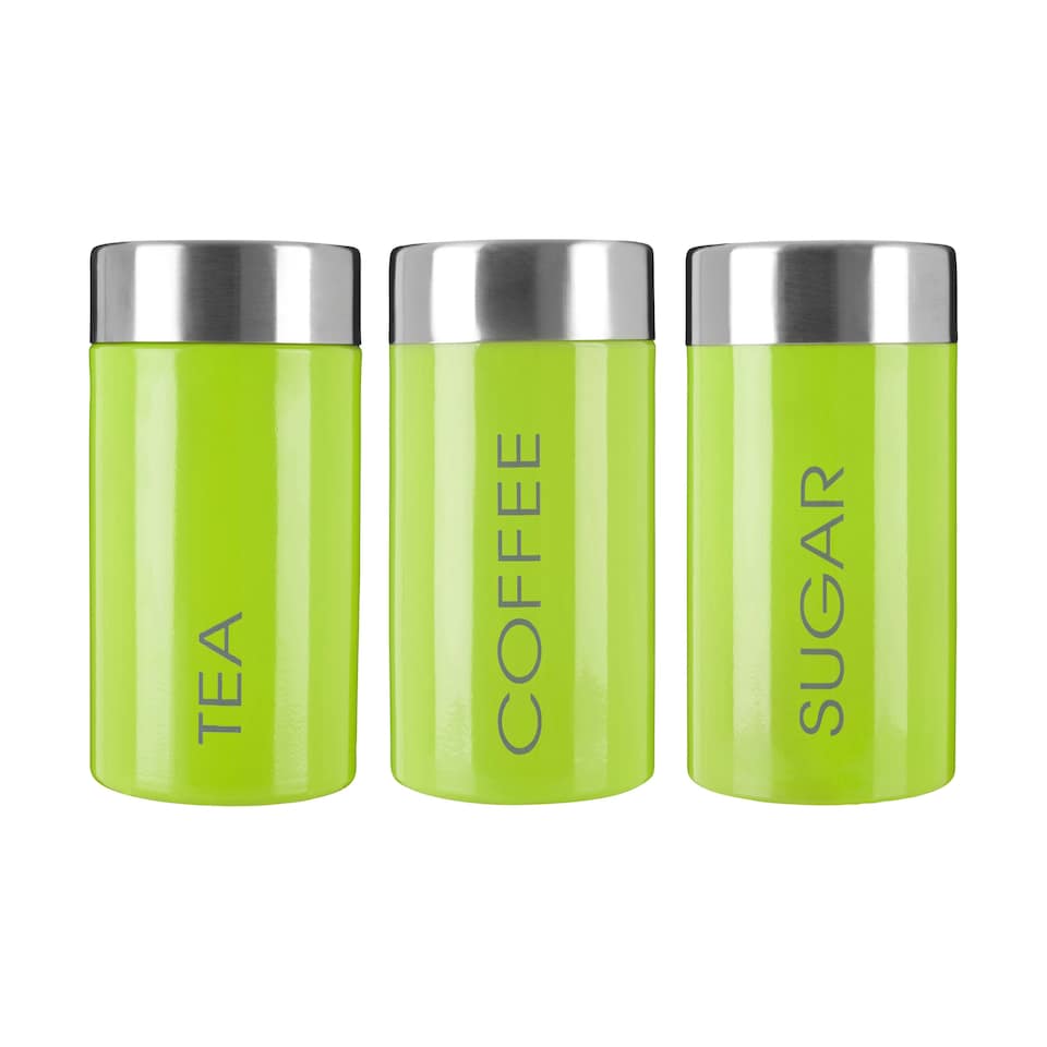 image 1 of Maison by Premier Lime Green Enamel Tea Coffee & Sugar Set