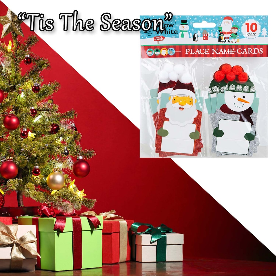 image 1 of vfm-estore Christmas Place Name Cards Table Markers - Set of 10, 20 x 17.9 x 1.4 cm