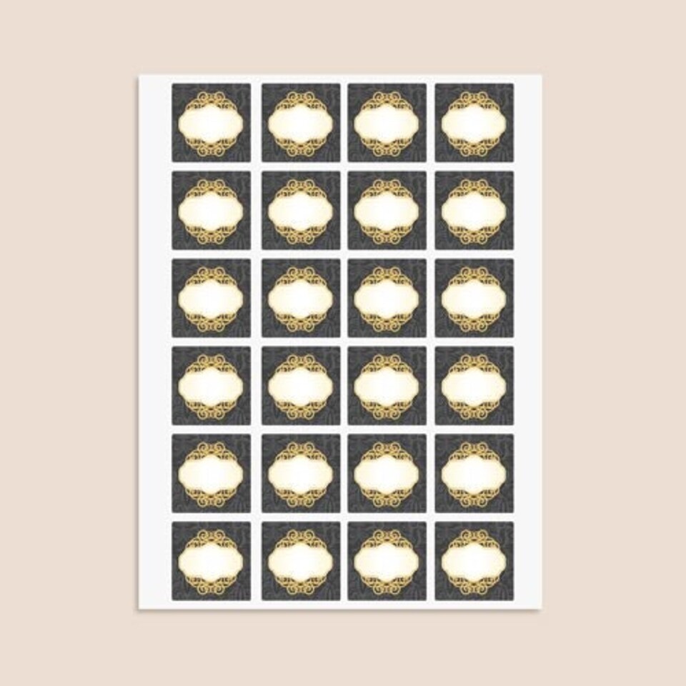 image 1 of Pattern and Posh Design 40mm Square Sticker sheet of 24