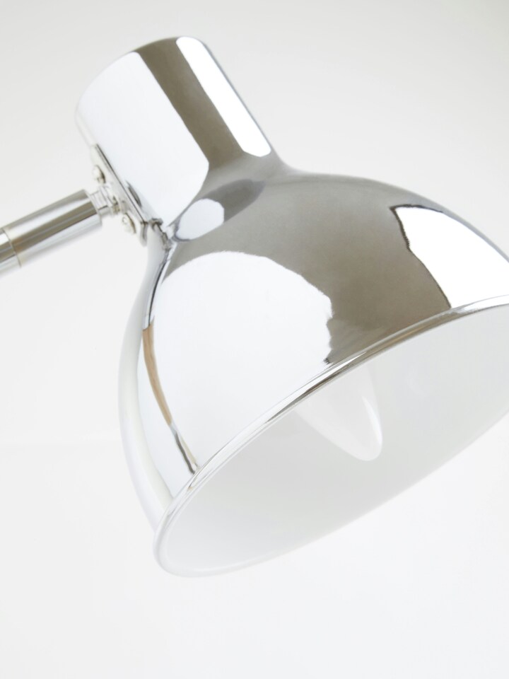 image 1 of Interiors by Premier Chrome Finish Table Lamp, Adjustable Height Lamp, Easy-to-Use Chrome Table Lamp, Focused Office Lamp