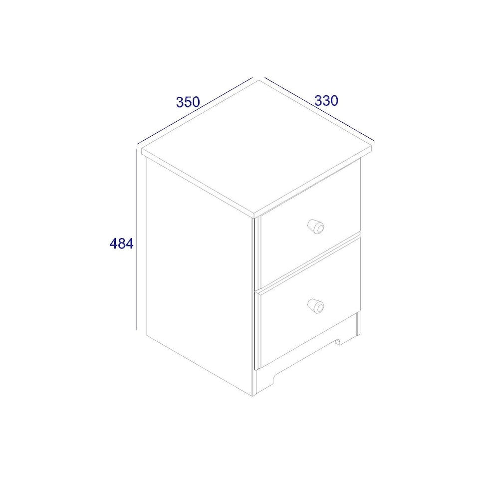 image 1 of Colorado 2 Drawer Bedside Cabinet Soft White Painted Finish with Oak Woodgrain Top, Bedroom Furniture | White | Soft White | 1