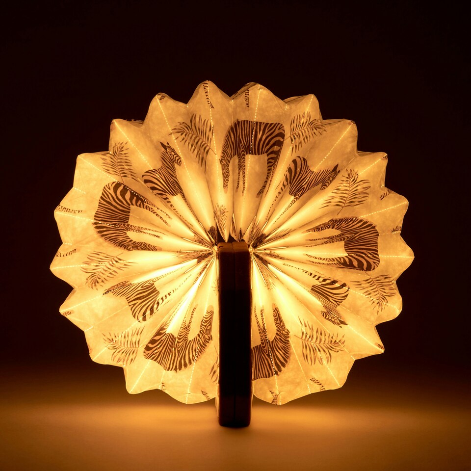 image 1 of Gingko Smart Accordion LED Desk Lamp N/A | Velvet Brown Zebra