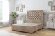 image 1 of Sloomy Mayfair Mink Naples Divan Bed Base 2 Drawers Foot-End With 26 Inch Strutted Headboard | Brown | Mink | King | 1