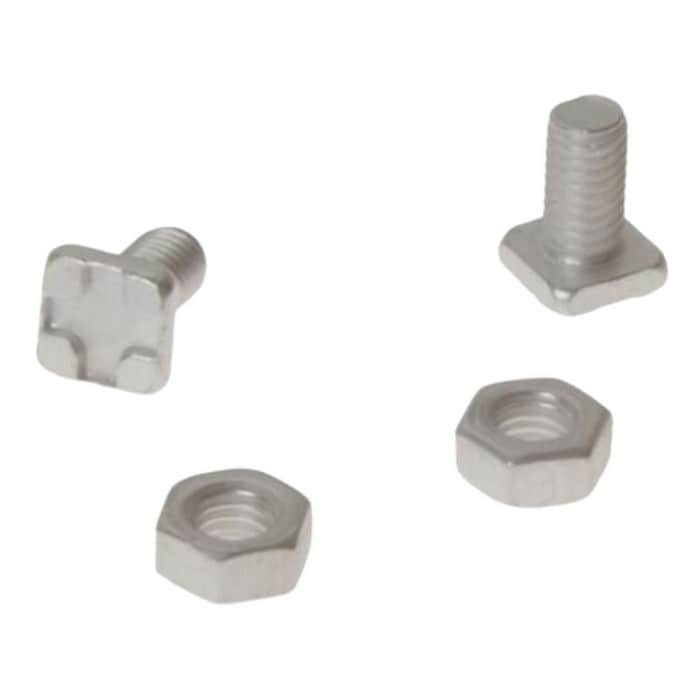 ALM Square Bolts & Nuts (Pack of 20) Silver Silver One Size 1