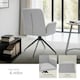 image 4 of Swivel Chair Daya - upholstered, robust fabric, 55.5 x 58 x 87 cm - Set of 6 Grey | Light Grey