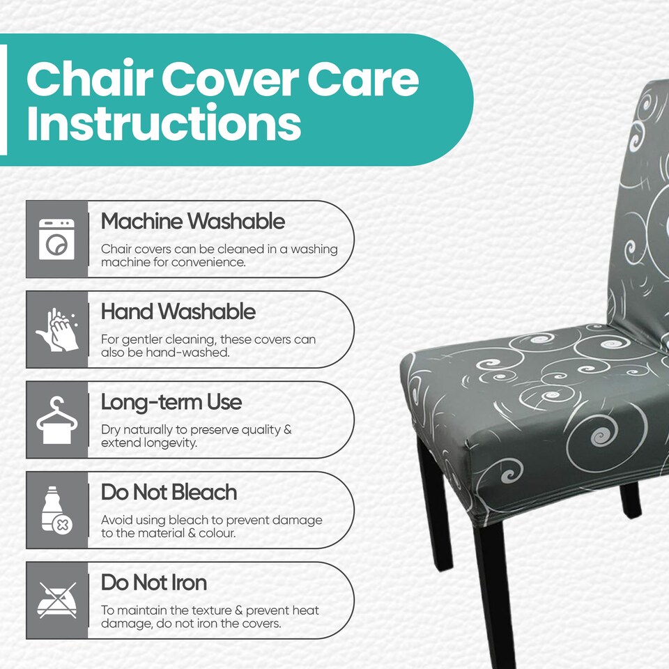 image 1 of High-Back Chair Covers, Universal Chair Protective Slipcover - Grey