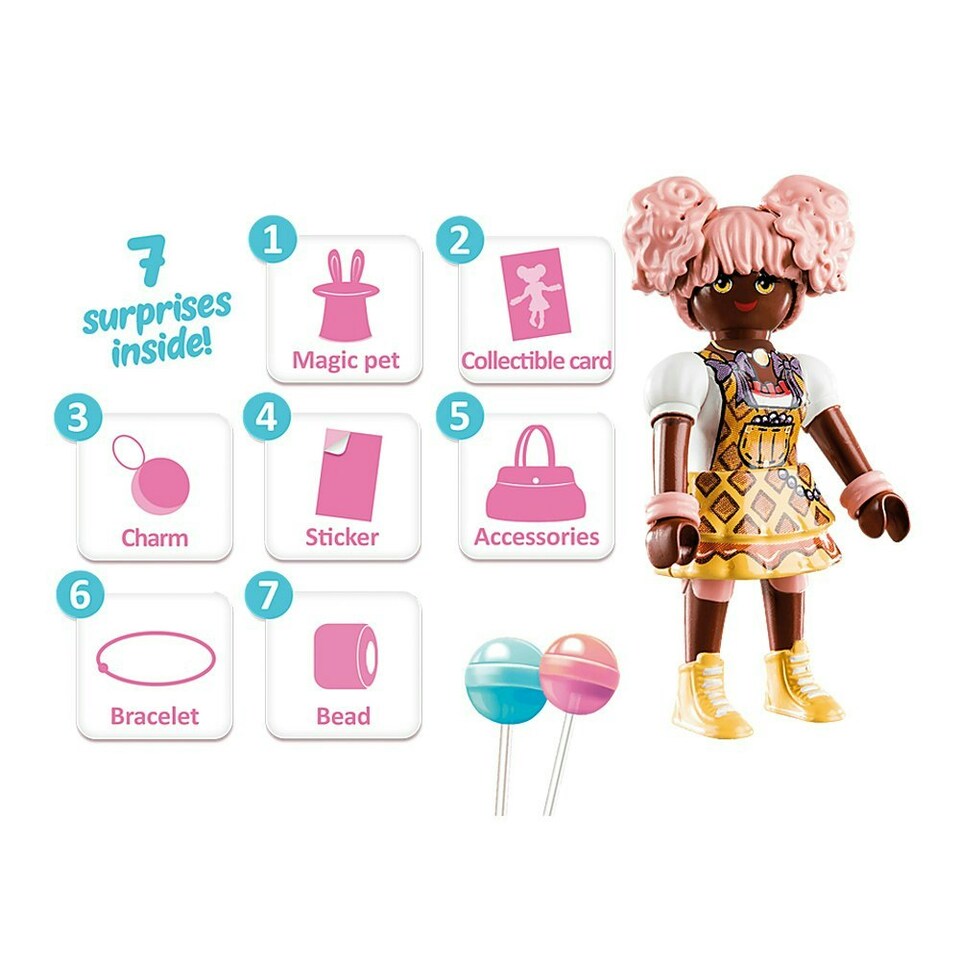 image 1 of Playmobil Everdreamerz Edwina Candy World Figure with 7 Surprises Ages 7+