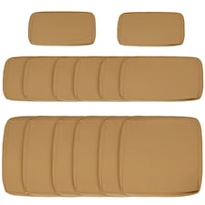 Outsunny Garden Rattan Sofa Set Polyester Cover Replacement No Cushion | White | Beige | 1