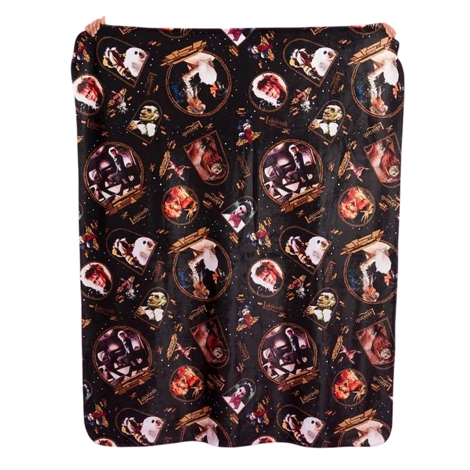 image 1 of Labyrinth Fleece Movie Scene Blanket | Black | Black | One Size | 1