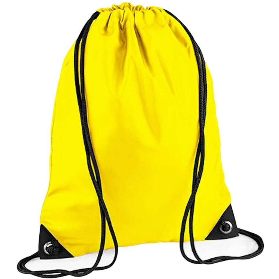 image 1 of Bagbase Premium Gymsac Water Resistant Bag (11 Litres) - Yellow - One Size Yellow | One Size