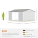 image 5 of Outsunny Outdoor Garden Storage Shed Steel Tool Storage Box Grey