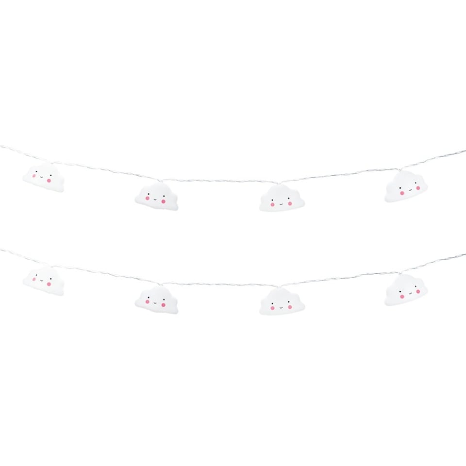 image 1 of ValueLights Set of 10 Kids Battery Powered Fairy String Lights with Clouds