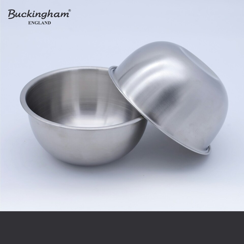 image 1 of Bucingham Pack of 2 deep Salad Mixing Bowls Matt Finish14 cm , 0.7 Litre