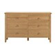 image 2 of Solid Oak 6 Drawer Wide Chest