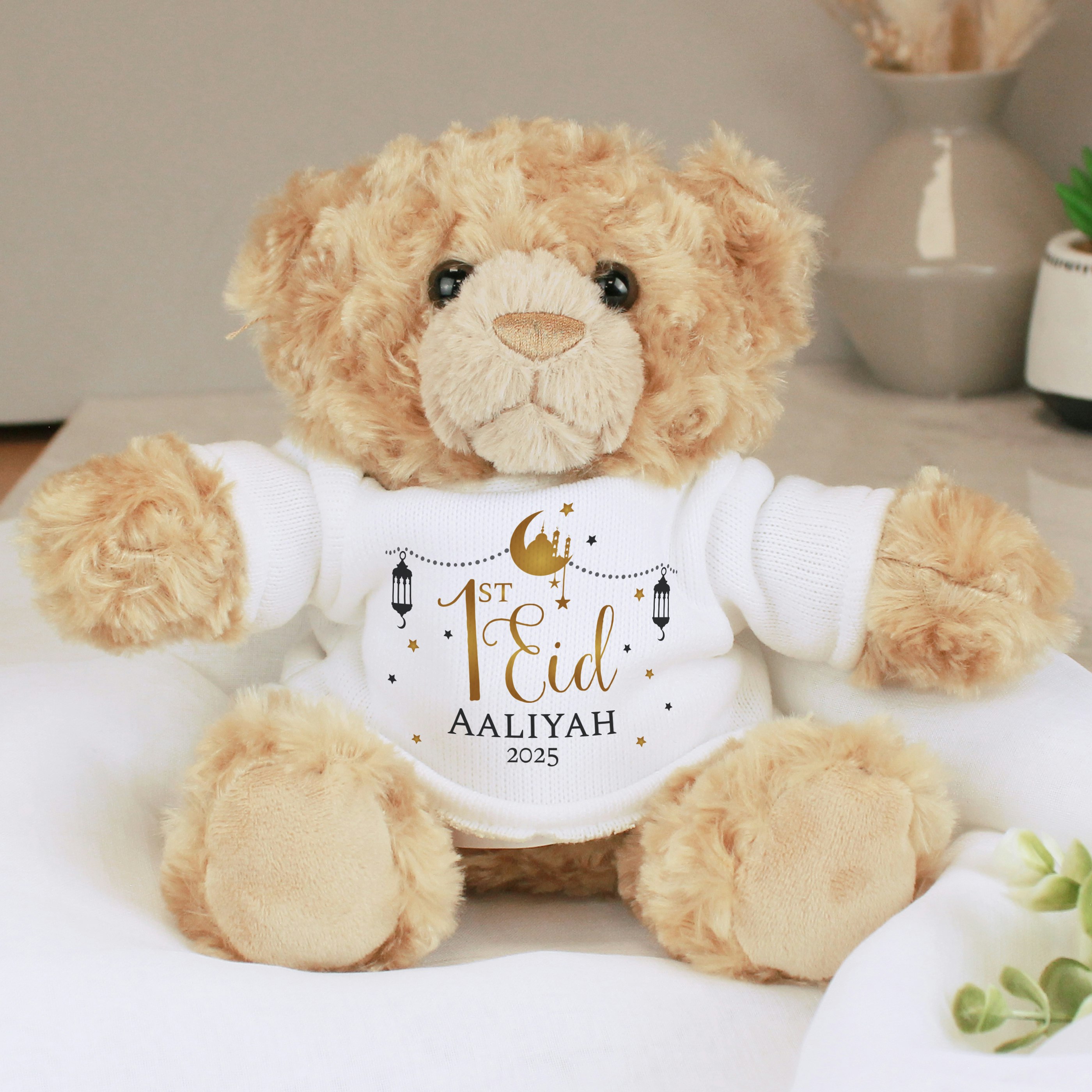 Personalised Memento Company Personalised 1st Eid Teddy Bear in Light Brown
