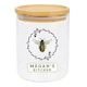 image 2 of Personalised Bee Glass Jar with Bamboo Lid