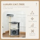 image 2 of PawHut 95cm Cat Tree Tower for Indoor Cats with Scratching Post Condo, Grey