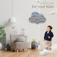 image 8 of Wall Shelf Cloud - child-friendly cloud design, fits 28 figurines, magnetic strips, with integrated cable management