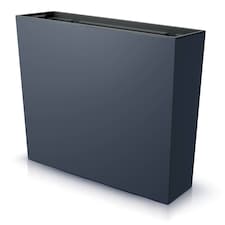 58cm Urbi Case Tall Rectangular Planter | Black | Black & Set of 1 | 1