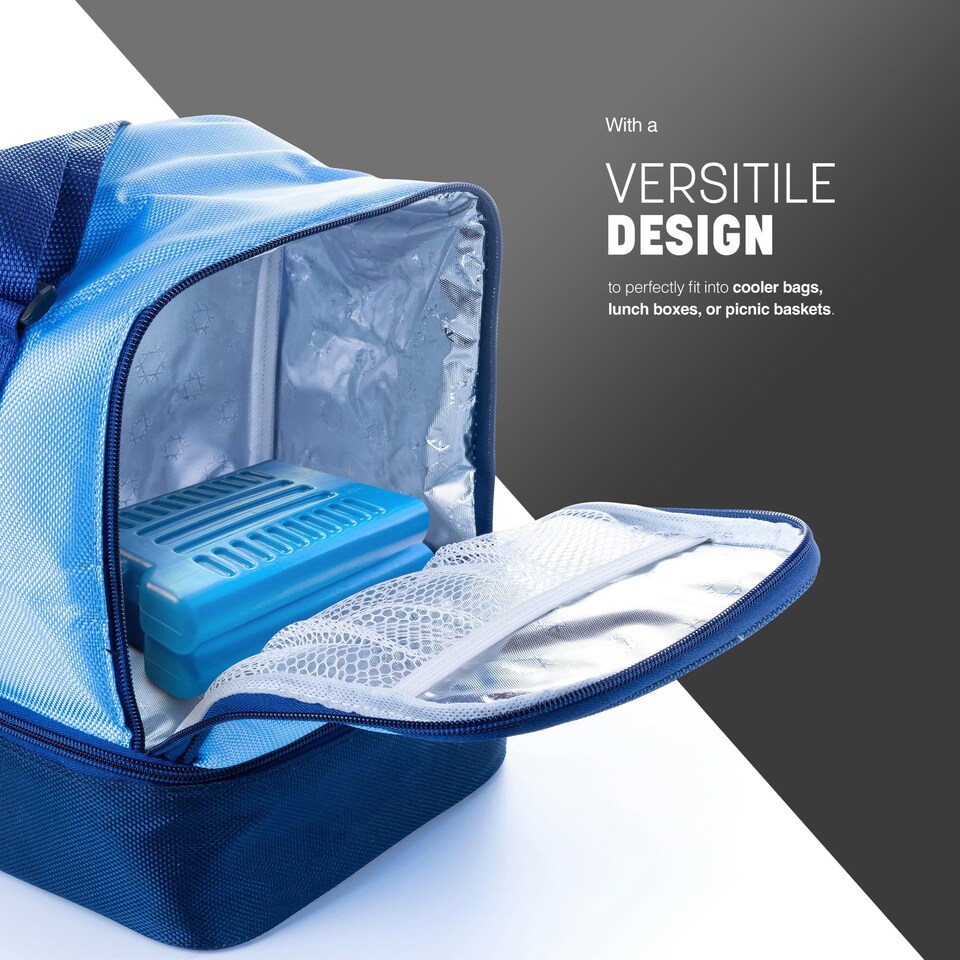 image 1 of Keplin Reusable Freezer Ice Blocks 6 Pack for Cooler Bags and Lunch Boxes
