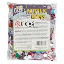 Craft Planet Acrylic Gems - Bulk Pack, Assorted - 70g
