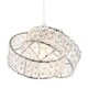 image 2 of Designer Chrome Plated Triple Ring Pendant Shade with Square Beads | Chrome | Chrome | 1