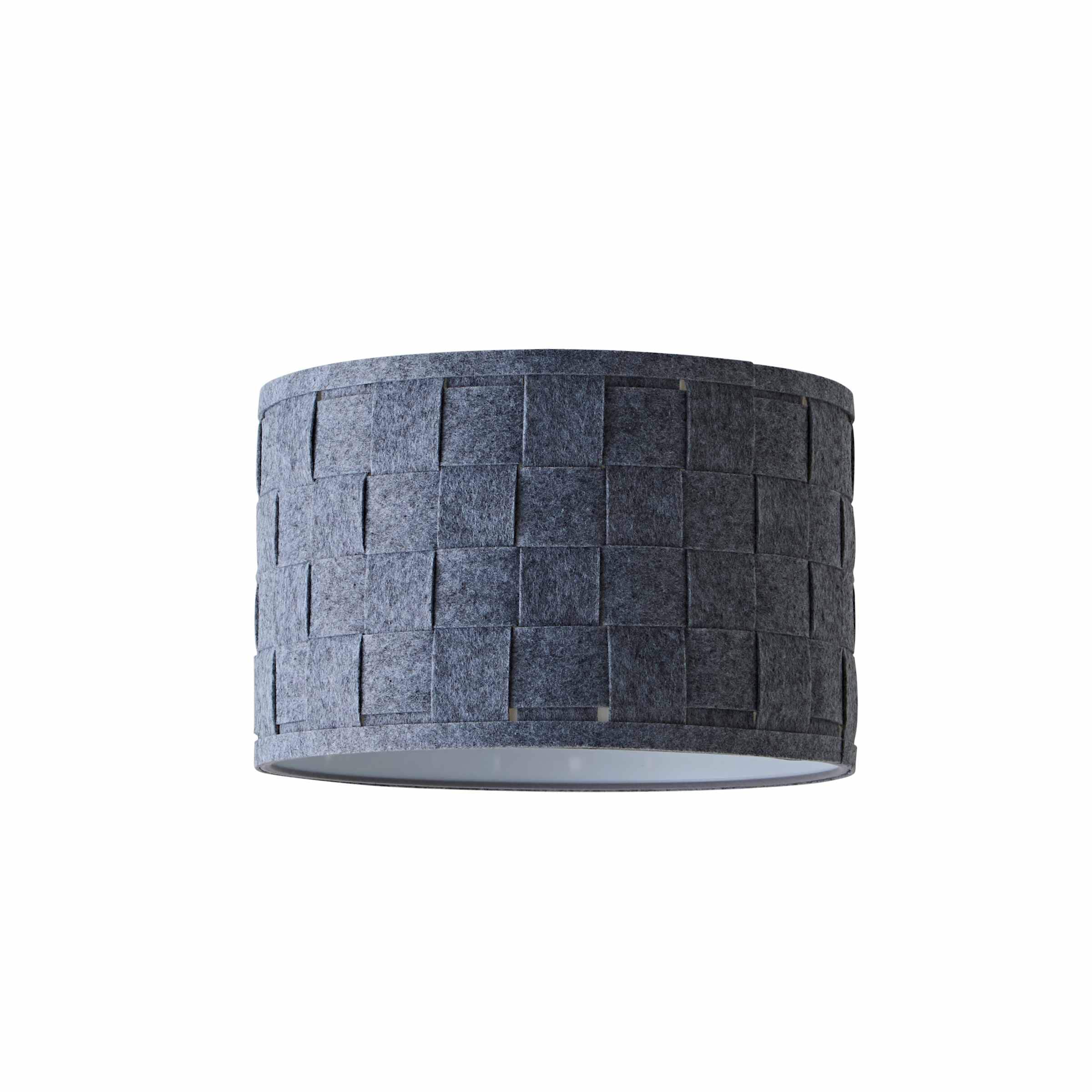 ValueLights Monza Large Grey Felt Weave Pendant Shade Grey