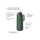 image 4 of Tramontina Thermal Flask with Cup Lid and Interior Glass Container (Olive Green, 1.0l)