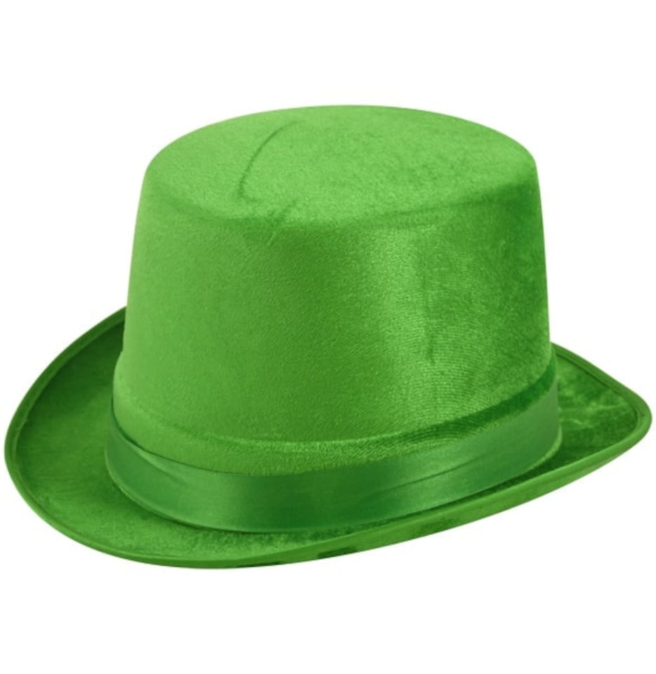 image 1 of Hat Topper Velour Green Adult