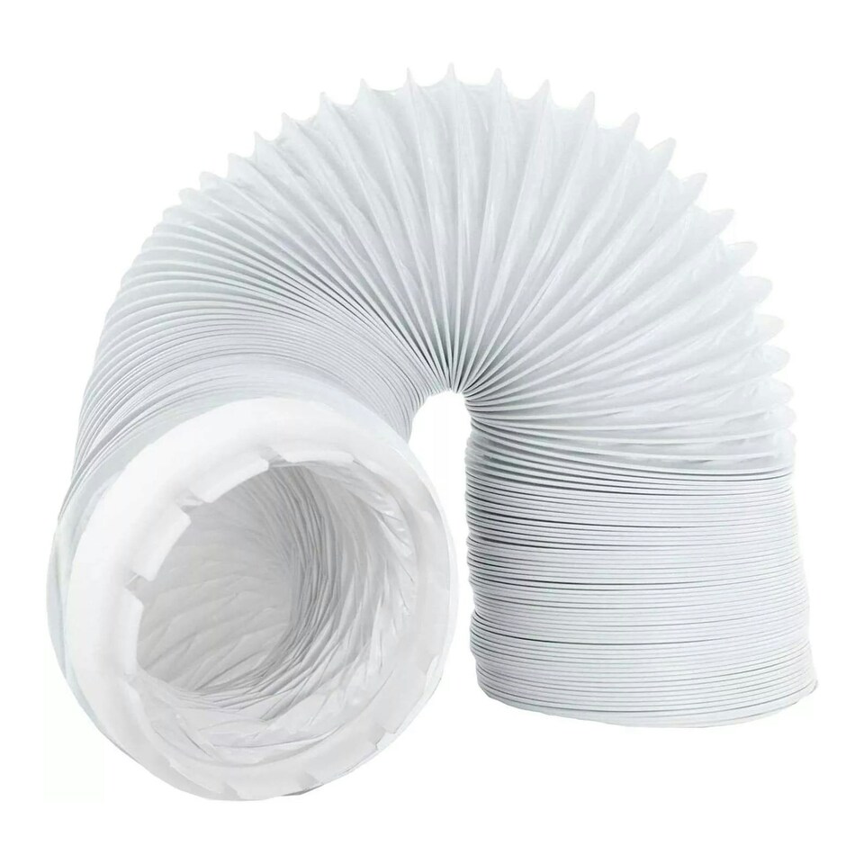 image 1 of SPARES2GO Universal 4m Tumble Dryer Vent Hose + Connection Adapter Kit