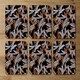 image 2 of White & Orange Olive Leaves (Coaster)