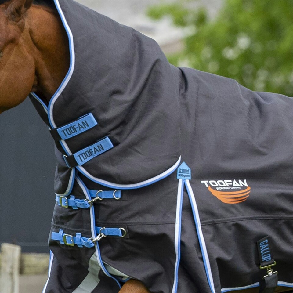 image 1 of Gallop Equestrian Toofan 350 Combo Turnout Black | Size: 6ft 3
Colour: Black