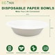 image 2 of ECONX 50Pcs Biodegradable Bagasse Bowls 12oz White Sugarcane Disposable Bowl