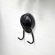 image 1 of Showerdrape SuctionLoc Black Stainless Steel Wall Mounted Robe Hook