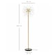 image 7 of HOMCOM Modern Floor Lamp with Dandelion-like Lampshade for Bedroom