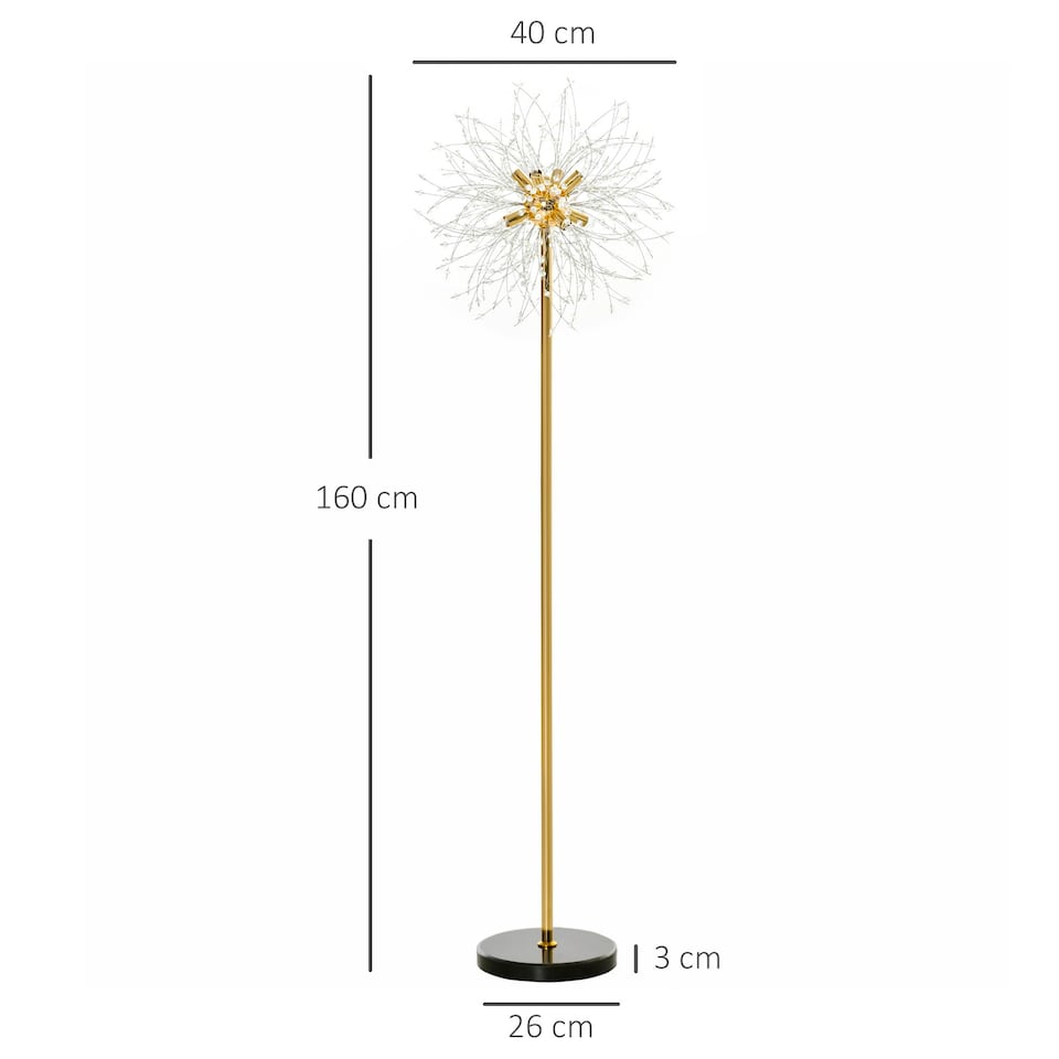 image 1 of HOMCOM Modern Floor Lamp with Dandelion-like Lampshade for Bedroom