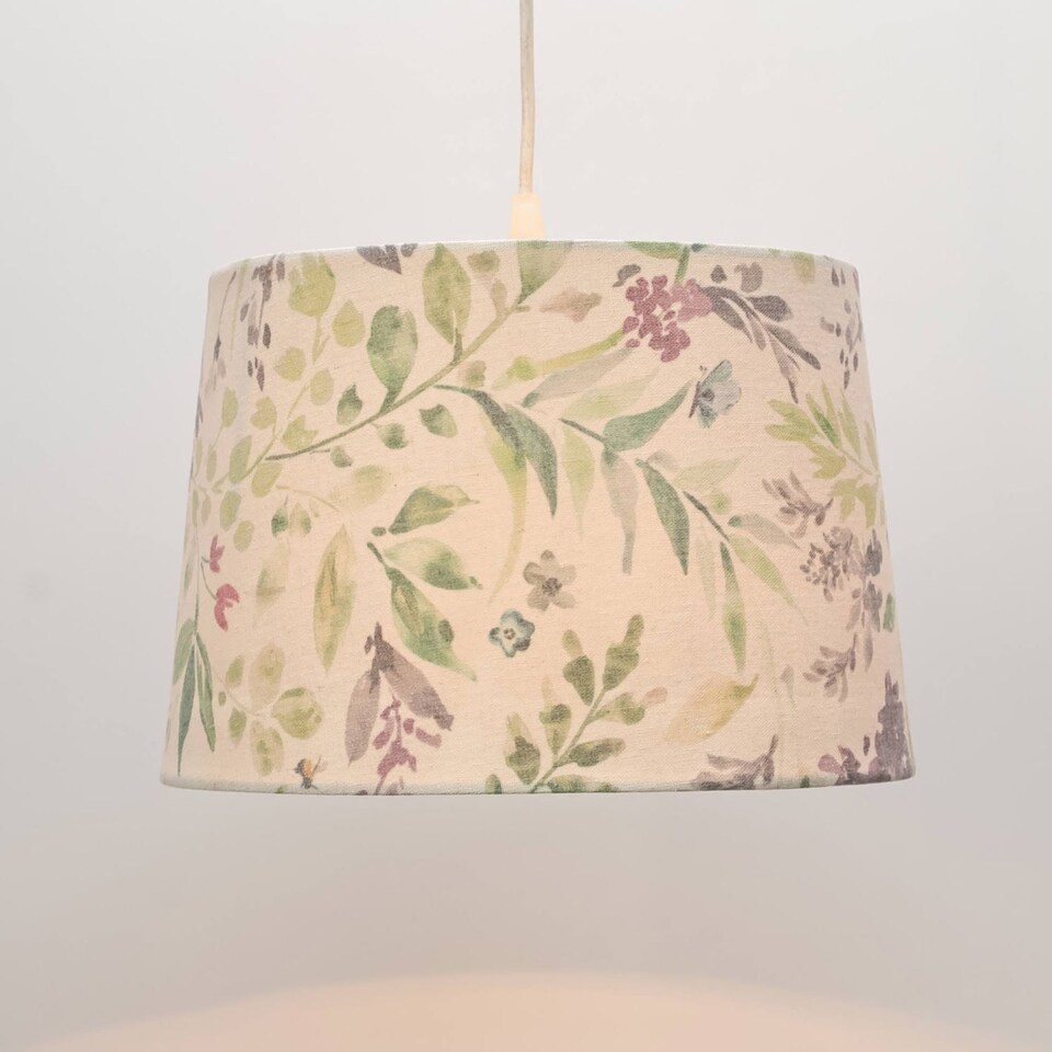 image 1 of Voyage - Floral Print 28cm Pendant or Lamp Shade | Multi | Medium | 1