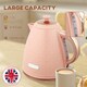 image 4 of HOMCOM Electric Kettle, Fast Boil, 1.7L, 3kW, Auto Shut-off, Light Pink