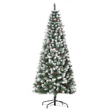 HOMCOM 6FT Artificial Christmas Tree Xmas Indoor Decoration w/ Pinecone