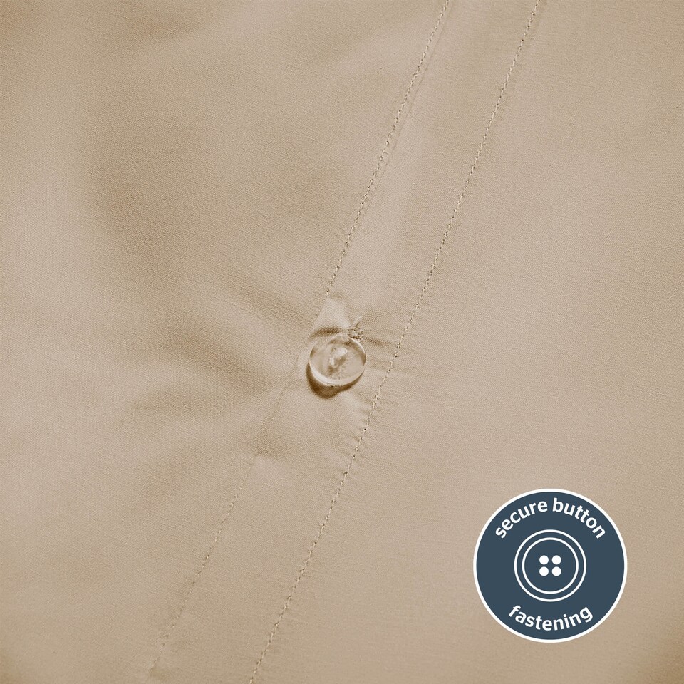 image 1 of Silentnight Pure Cotton Duvet Cover Set, Natural
