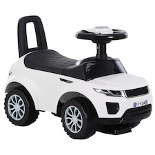 HOMCOM 3-in-1 Ride On Car Foot To Floor Slider Toddler w/ Horn Steering White