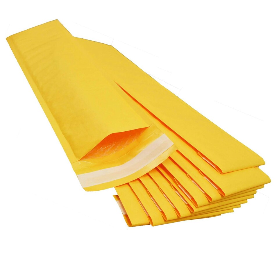 image 1 of 500 x Bubble Lined Gold Padded 535x180mm Number Plate Envelopes For Shipping & Storage Gold | One Size