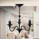 image 5 of First Choice Lighting Pair of Black Matt 3 Light Ceiling Chandeliers Black