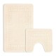 image 2 of Velosso Greek Key Bathmat Set - Antislip Purple