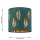 image 7 of Set of 2 Fern - Dark Green Cut Out 15.5cm Table Lamp Shades | Green | Gold | Small | 2