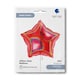 image 3 of Glitter Holographic Red Star Shape Foil Helium Balloon 46cm / 18 in