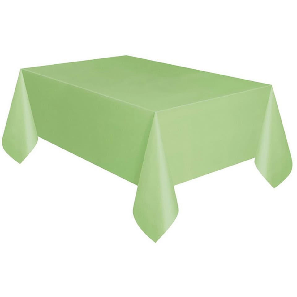 Unique Party Rectangular Plastic Tablecover - Apple Green - 137 x 274cm